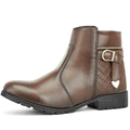Bota Feminina Confortável Cano Curto Texas - Coleção 2023 Sapatos Eletroflix Marrom 33 