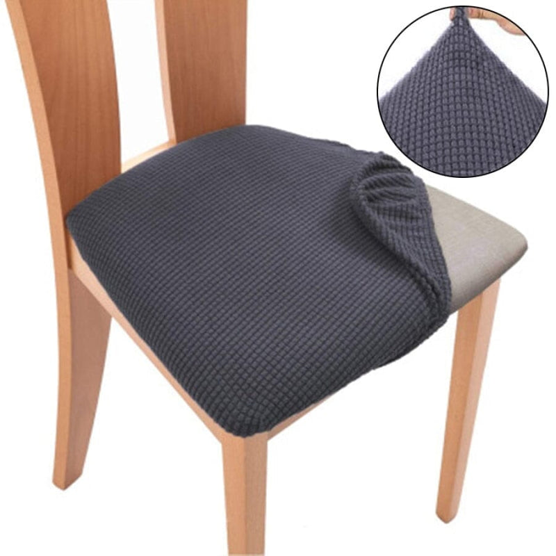 Capa Elástica Protetora para Cadeira - Jacquard Chair estofado de cadeira Eletroflix Chumbo 1PC 