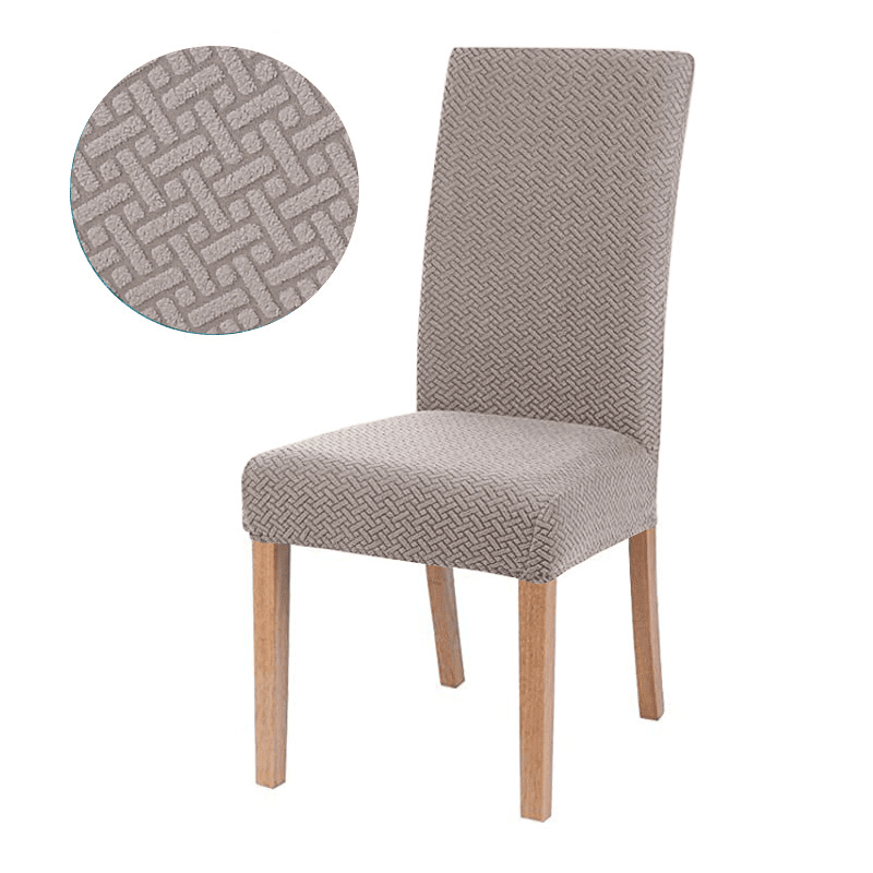 Capa Protetora Elástica para Cadeira Jacquard - ChairConfort capa para cadeira Eletroflix Khaki Kit Mesa 4 Cadeiras (4 capas) 