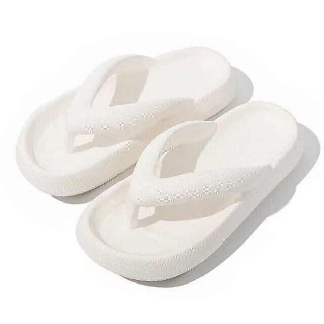 Chinelo Nuvem de Dedo Ortopédico Feminino e Masculino Antiderrapante - Confort Max Sapatos Eletroflix Branco 34-35 