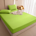 Conjunto Lençol e Fronhas Macias Impermeável e Acolchoado Liso - Lux lençol Eletroflix Verde Solteiro 