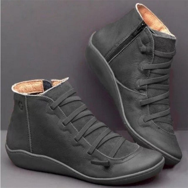 Bota Feminina Confortável Rasteira Texas - Coleção 2022 Sapatos Eletroflix Cinza 34 