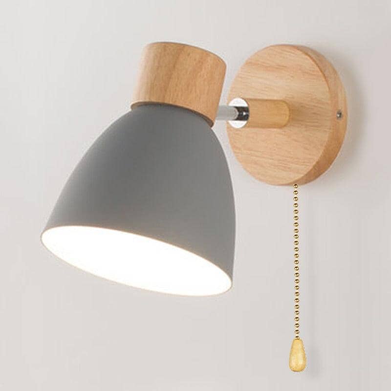 Arandela de Parede com Detalhes em Madeira - WoodLight Eletroflix 