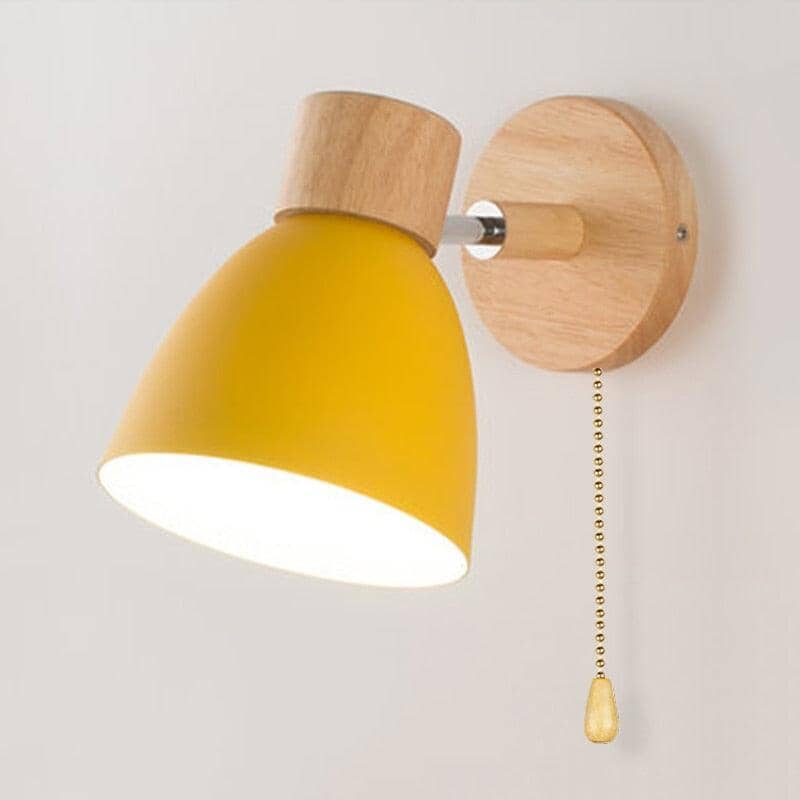 Arandela de Parede com Detalhes em Madeira - WoodLight Eletroflix 