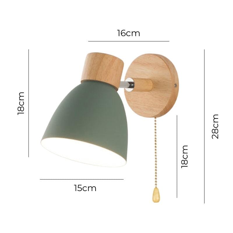 Arandela de Parede com Detalhes em Madeira - WoodLight Eletroflix 