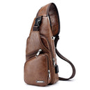 Bolsa Transversal Couro Milan BOLSAS E CARTEIRAS Eletroflix Marrom 