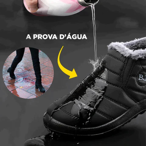 Bota Feminina Casual Aveludada Impermeável - HotConfort™ Eletroflix 