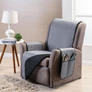 Capa Protetora de Sofá Impermeável Dupla Face - Premium capa de sofá Eletroflix Cinza 1 Lugar (55cm) 