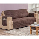 Capa Protetora de Sofá Impermeável Dupla Face - Premium capa de sofá Eletroflix Marrom 2 Lugares (130cm) 