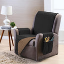 Capa Protetora de Sofá Impermeável Dupla Face - Premium capa de sofá Eletroflix Preto 1 Lugar (55cm) 