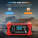 Carregador de Bateria 12V Inteligente para Carros e Motos com Visor LCD carregador de bateria automotiva Eletroflix 