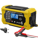 Carregador de Bateria 12V Inteligente para Carros e Motos com Visor LCD carregador de bateria automotiva Eletroflix Amarelo 