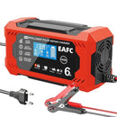 Carregador de Bateria 12V Inteligente para Carros e Motos com Visor LCD carregador de bateria automotiva Eletroflix Vermelho 