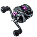 Carretilha Profissional Para Pesca FishPro AE-2000 pesca Eletroflix Roxo Lado Esquerdo 