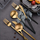 Conjunto de Talheres 24 Peças de Aço Inoxidável - Faqueiro New Lux talheres Eletroflix 