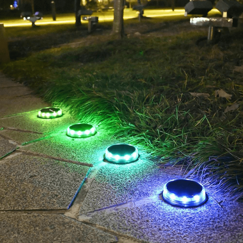 Kit com 4 Luminárias de Led Solar para Jardim À Prova d' Água - GardenLed Eletroflix RGB Colorido 