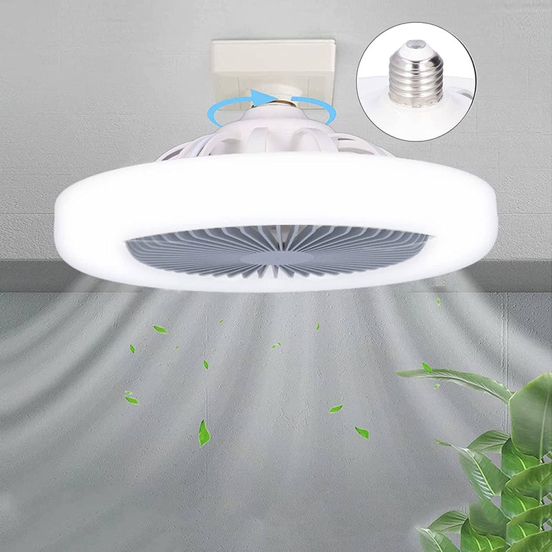 Lâmpada Ventilador Led 2 em 1 com Controle Remoto - BrisaLux Luminária Ventilador Eletroflix 