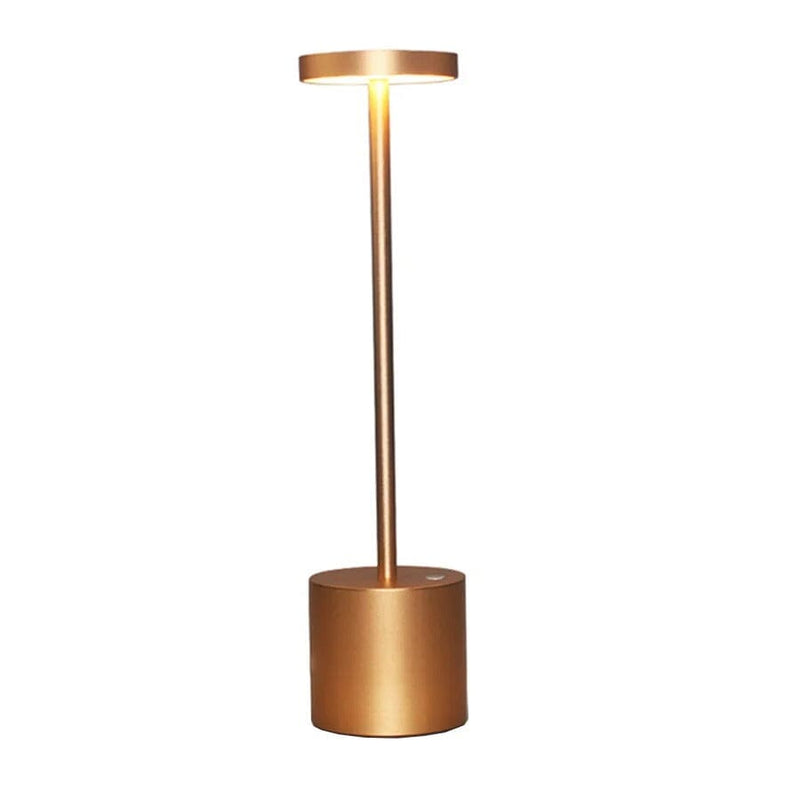 Luminária Abajur de Mesa Recarregável Sem Fio Led - ModernLux abajur Eletroflix Dourado 