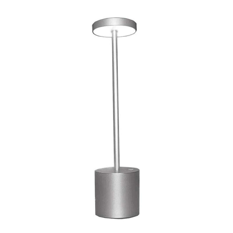 Luminária Abajur de Mesa Recarregável Sem Fio Led - ModernLux abajur Eletroflix Prata 