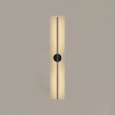 Luminária Arandela de LED para Parede Minimalista Ponto Lines Lustre Eletroflix Preto 60 cm Led Amarela 