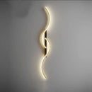 Luminária Arandela de LED para Parede Minimalista S-Lines Lustre Eletroflix Dourado 60 cm Led Amarela 