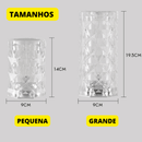 Luminária de Mesa Muda de Cor Touchscreen - DiamondLux Eletroflix 