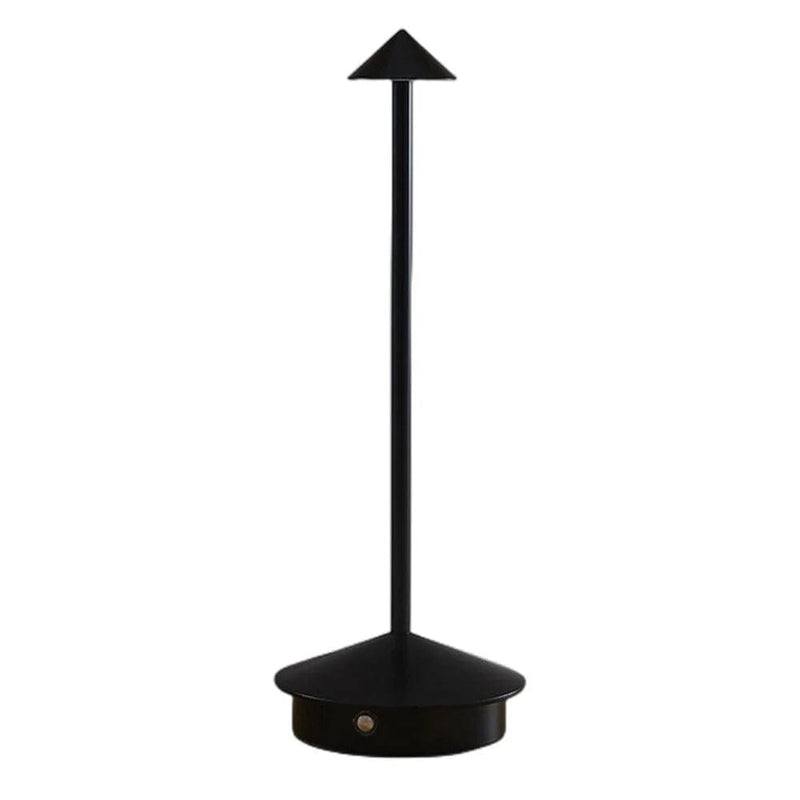 Luminária de Mesa Recarregável Minimalista - Stillus Eletroflix Preto 