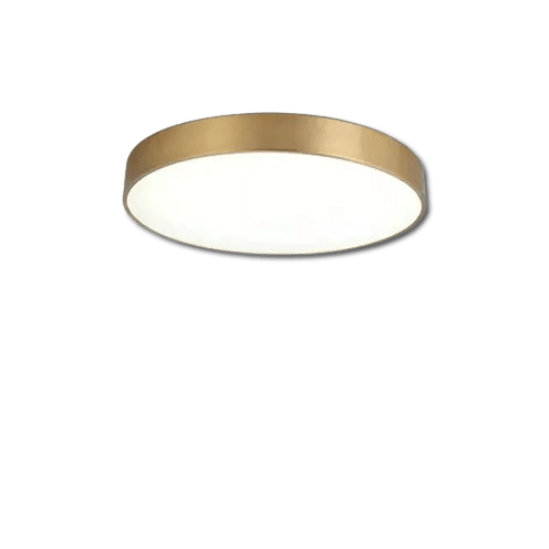 Luminária de Teto Decorativa Dourada Redonda LED - eFlix Luminária eFlix 