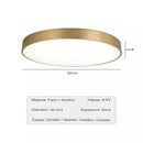 Luminária de Teto Decorativa Dourada Redonda LED - eFlix Luminária eFlix 