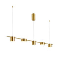 Luminária de Teto Pendente Saint Louis Metal Escovado 5 Lâmpadas T - LST002 - 97-116 Eletroflix Dourado Sem controle remoto Branco quente