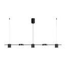 Luminária de Teto Pendente Saint Louis Metal Escovado 5 Lâmpadas T - LST002 - 97-116 Eletroflix Preto Sem controle remoto Branco quente