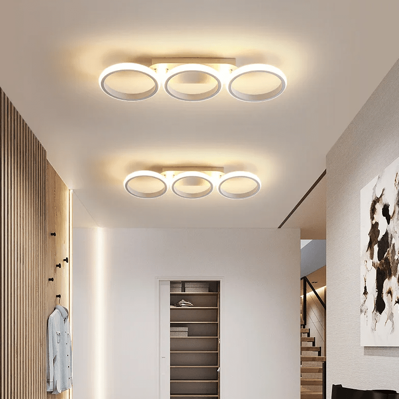 Luminária Led de Teto Moderna - Plafon Lines Lustre Eletroflix 