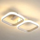 Luminária Led de Teto Moderna - Plafon Lines Lustre Eletroflix Quadrado Led Branca 