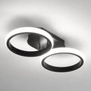 Luminária Led de Teto Moderna - Plafon Lines Lustre Eletroflix Redondo Led Branca 