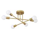 Lustre Moderno Estilo Industrial - Atomo Lux Eletroflix Dourado 
