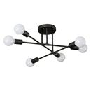 Lustre Moderno Estilo Industrial - Atomo Lux Eletroflix Preto 