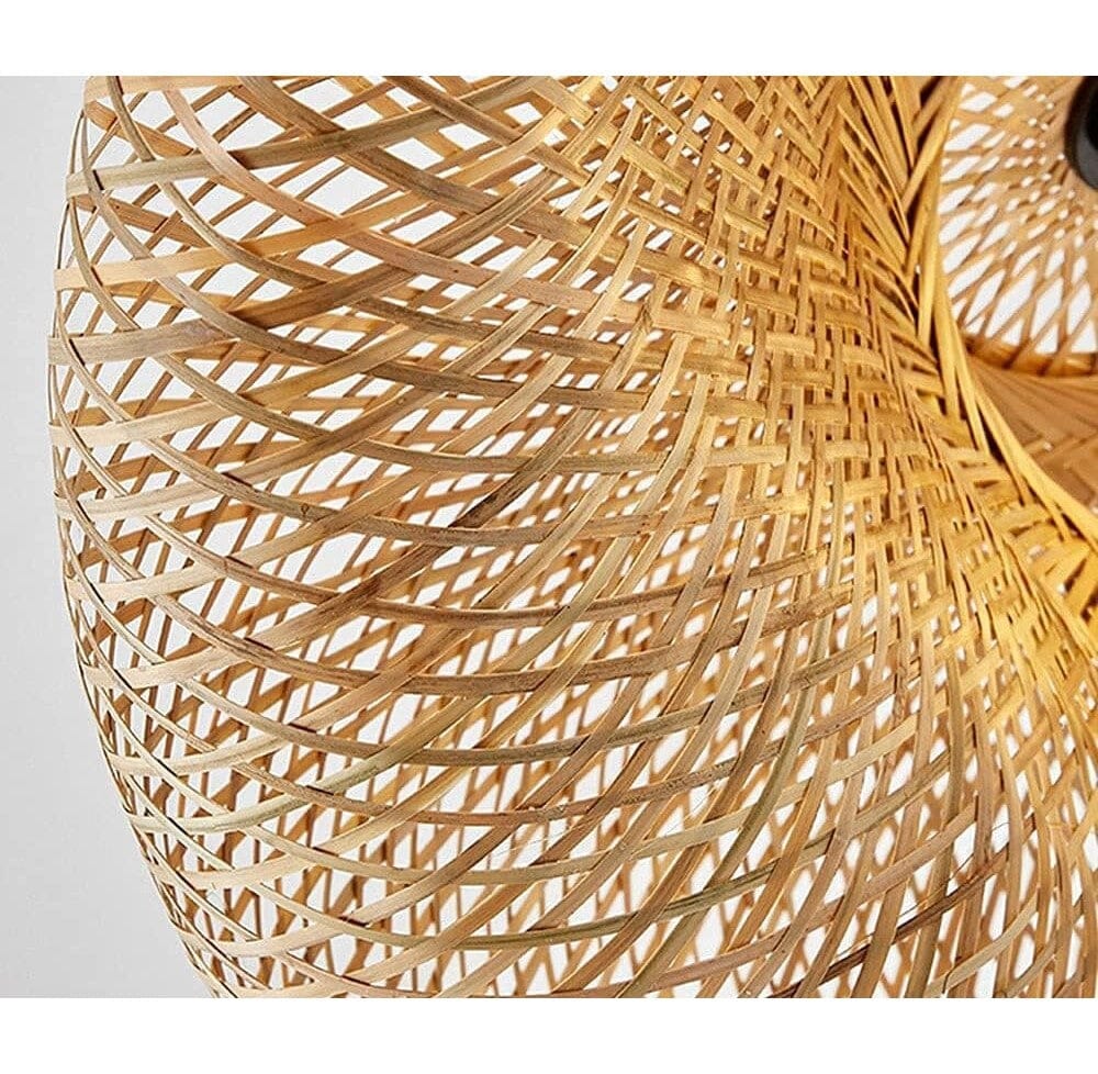 Lustre Pendente de Bambu - Quancim Lux Lustre Eletroflix 