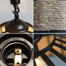 Lustre Pendente Estilo Rústico de Corda de Cânhamo Lustre Eletroflix 