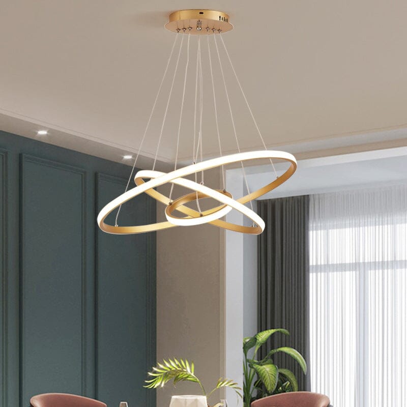 Lustre Pendente Triplo Led Circular Milan - eFlix Luminária eFlix 