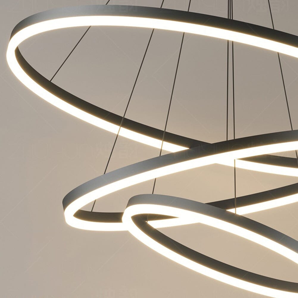 Lustre Pendente Triplo Led Circular Milan - eFlix Luminária eFlix 