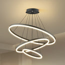 Lustre Pendente Triplo Led Circular Milan - eFlix Luminária eFlix Quente (2700K) 