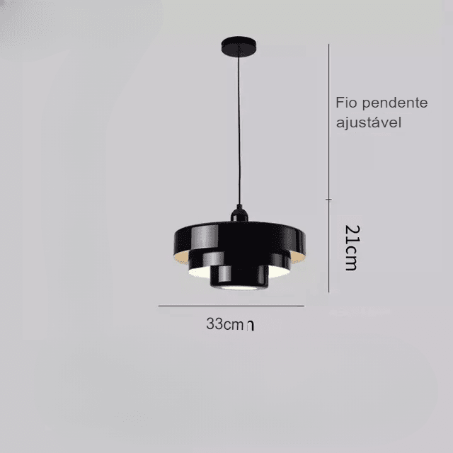 Pendente Luminária Retro em Alumínio Eletroflix 