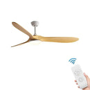 Ventilador de teto moderno Estilo Industrial com controle remoto - ZenithBreeze UrbanWind GA_002_Iluminação_44 Eletroflix Branco/Madeira 108cm / Com Iluminação 110V