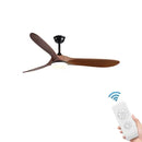 Ventilador de teto moderno Estilo Industrial com controle remoto - ZenithBreeze UrbanWind GA_002_Iluminação_44 Eletroflix Preto/Madeira 108cm / Com Iluminação 110V