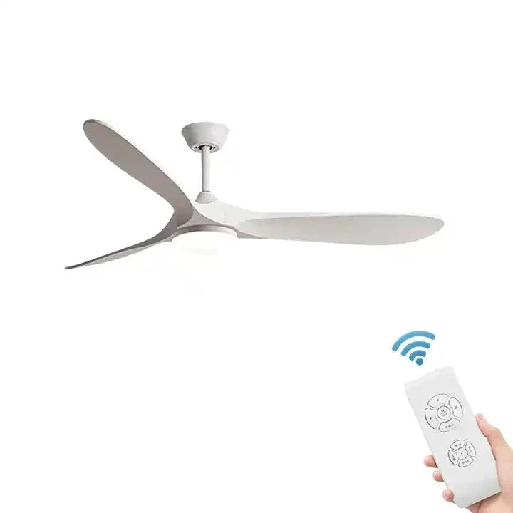 Ventilador de Teto SmartWood com Controle Remoto - eFlix GA_002_Iluminação_44 Eletroflix Branco 108cm / Com Iluminação 110V