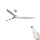 Ventilador de Teto SmartWood com Controle Remoto - eFlix GA_002_Iluminação_44 Eletroflix Branco 108cm / Com Iluminação 110V
