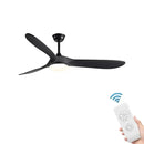 Ventilador de Teto SmartWood com Controle Remoto - eFlix GA_002_Iluminação_44 Eletroflix Preto 108cm / Com Iluminação 110V