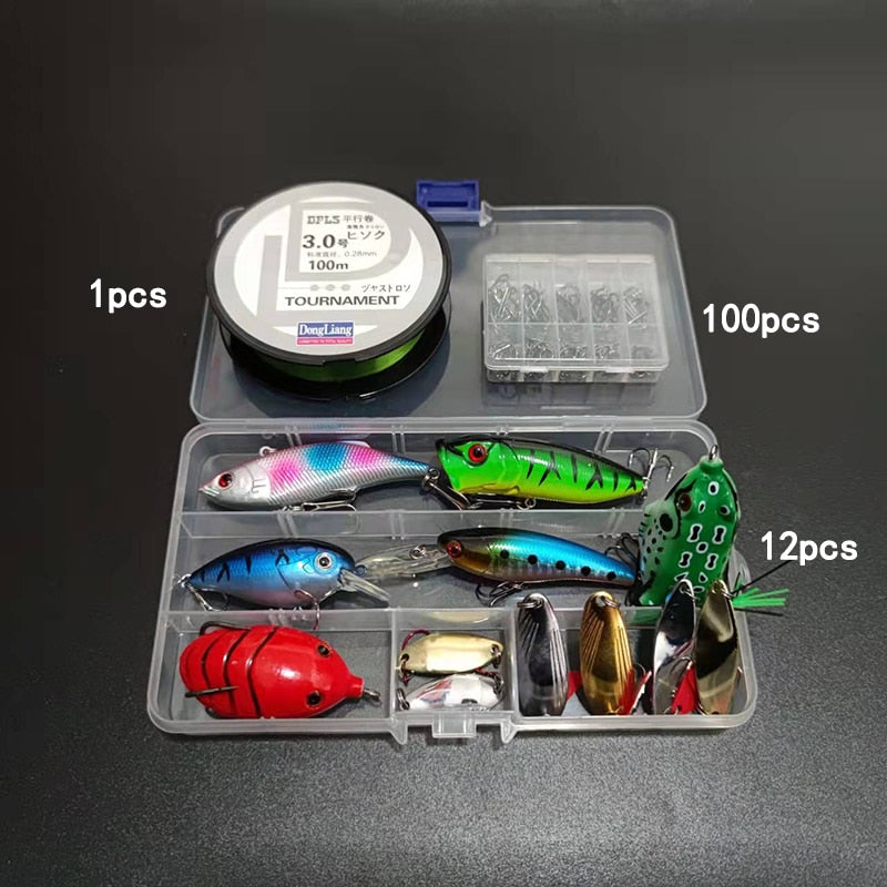 Kit Profissional Completo de Pescaria 165 Peças - FishBox