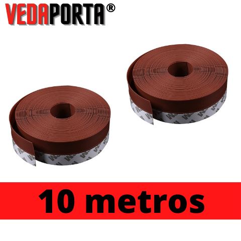 Fita VedaPorta - veda frestas e aquece sem gastar energia Eletroflix 10 Metros (MAIS VENDIDO) Marrom 