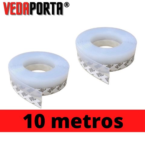 Fita VedaPorta - veda frestas e aquece sem gastar energia Eletroflix 10 Metros (MAIS VENDIDO) Transparente 